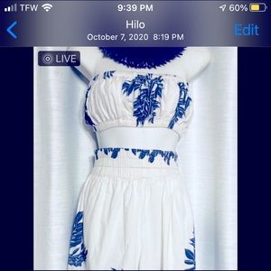 Two piece Hawaiian Print outfit
